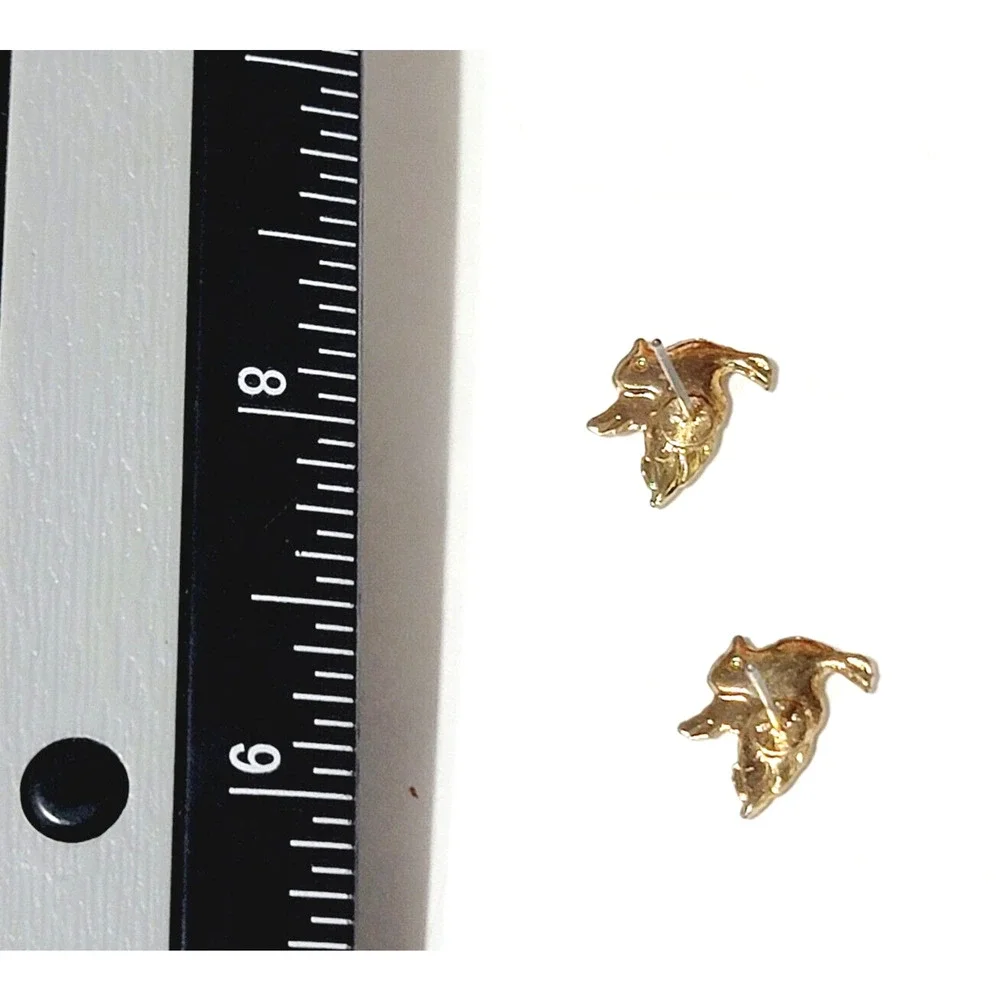 Small Bird Pierced Earrings,‎ Gold-tone, Posts, Doves 1/2” Dainty gp-68